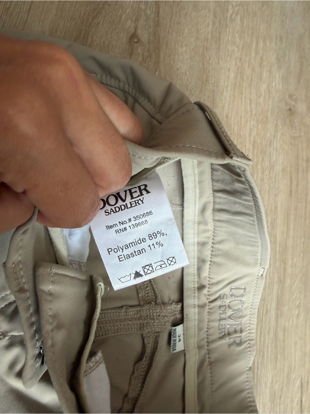 Dover Saddlery Women's Beige Riding Breeches SZ 24 - Picture 5 of 10